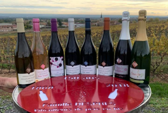 bouteilles de vins beaujolais